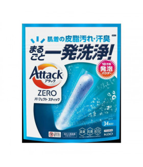 Attack ZERO Perfect Stick — Innovative Laundry Detergent  (34 sticks)